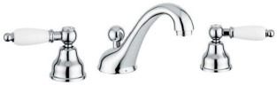 Cмеситель для умывальника Emmevi Deco Ceramica, двухвентильный, бронза (BR121033)