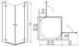 Душевые двери Radaway Fuenta New KDD 80L, левые (384061-01-01L)
