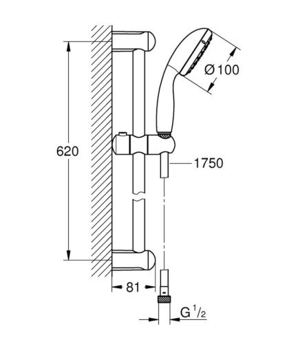 Душевой гарнитур Grohe Tempesta New (27924001)