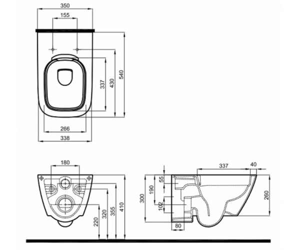 Комплект: Унітаз Kolo Modo + Інсталяція Geberit Duofix + Кришка + Клавіша Delta 11 (L33120000+458.126.00.1+L30112000+115.120.46.1)
