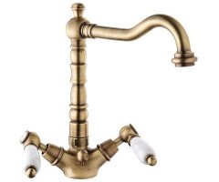 Змішувач для умивальника Emmevi Deco Ceramica, двовентильний, бронза (BR121613)