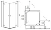 Душевые двери Radaway Fuenta New KDD 80R, правые (384002-01-01R)