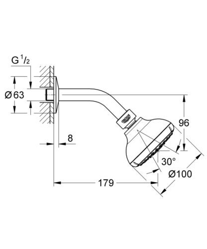 Верхній душ Grohe Tempesta New IV (27870001)