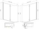 Шторка для ванни Radaway Eos PND 130 L, ліва, 152x130 (205202-101L)