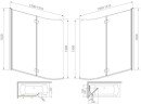 Шторка для ванны Radaway Eos PND 130 L, левая, 152x130 (205202-101L)