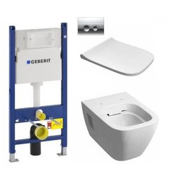 Комплект: Унитаз Kolo Modo + Инсталляция Geberit Duofix + Крышка + Клавиша Delta 21 (L33120000+458.126.00.1+L30112000+115.125.21.1)