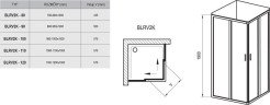 Душова кабіна Ravak Blix BLRV2K, 110x110 (1XVD0U00Z1)