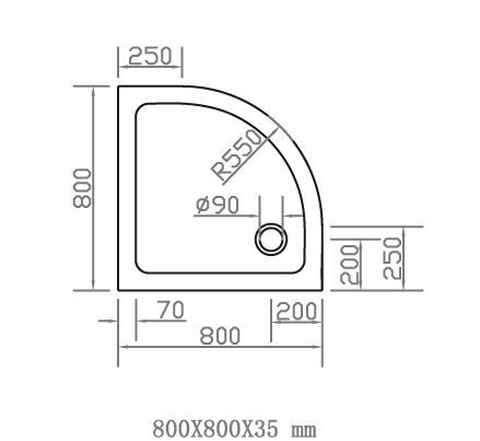 Душовий піддон Eger SMC, 80x80 (599-8080R)
