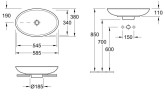 Умивальник накладний Villeroy&Boch Loop&Friends, 59 (51510101)