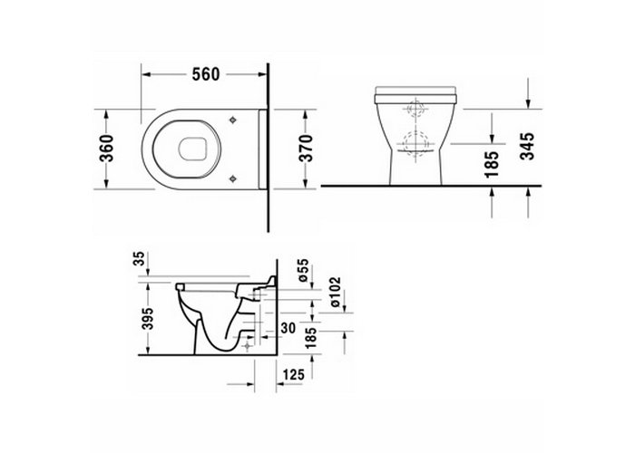 Унітаз підлоговий Duravit Starck-3 (124090000)
