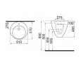 Умивальник підвісний Idevit Alfa, 51 (3101-2505)