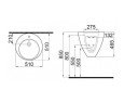 Умывальник подвесной Idevit Alfa, 51 (3101-2505)