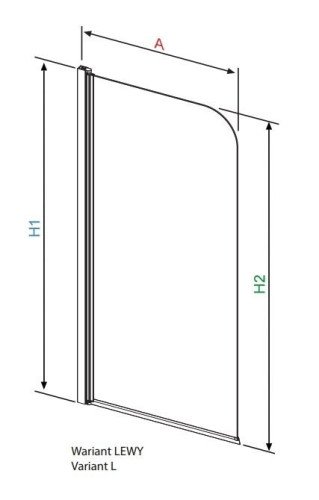 Шторка для ванны Radaway Eos PNJ 50 L, левая, 152x50 (205102-101L)