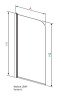 Шторка для ванны Radaway Eos PNJ 50 L, левая, 152x50 (205102-101L)