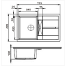 Кухонная мойка гранитная Granado Valencia, 78x50, белый (VALENCIA-1705)