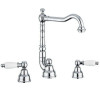 Cмеситель для умывальника Emmevi Deco Ceramica, двухвентильный, золото (OR121643)