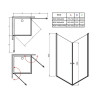 Душевая кабина Radaway Eos KDD, 90x90 (37203-01-01N)