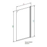 Шторка для ванни Radaway Eos PNJ 50 R, права, 152x50 (205102-101R)