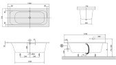 Ванна акриловая Villeroy&Boch Loop&Friends Square, 170х75 (UBA170LFS2V-96)