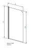 Шторка для ванни Radaway Eos PNJ 70 L, ліва, 152x70 (205101-101L)