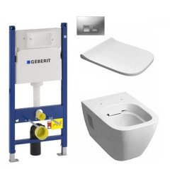 Комплект: Унитаз Kolo Modo + Инсталляция Geberit Duofix + Крышка + Клавиша Delta 50 (L33120000+458.126.00.1+L30112000+115.135.46.1)
