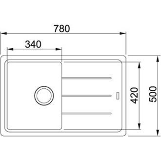Кухонная мойка гранитная Franke BFG 611, 78x50, оникс (114.0258.040)