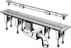 Душевой канал (трап) Viega Advantix Vario, дизайн-вставка Visign SR2, 120 (704360)