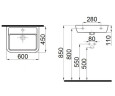 Умывальник подвесной Idevit Halley, 61 (3201-0455-1101)