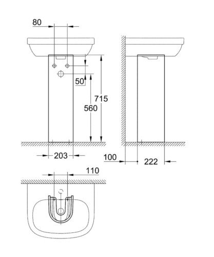 Пьедестал Grohe Euro Ceramic (39202000)