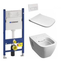 Комплект: Унитаз Kolo Modo + Инсталляция Geberit Duofix + Крышка + Клавиша Delta 51 (L33120000+458.126.00.1+L30112000+115.105.21.1)