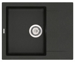 Кухонна мийка гранітна Vankor Orman, 61x49, чорний (ORMAN OMP 02.61 BLACK)