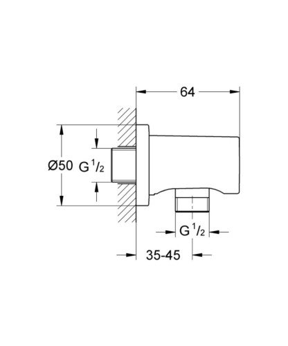 Шланговое подключение Grohe Rainshower (27057000)