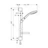 Душевой гарнитур Hansgrohe Croma 100 Multi (27775000)