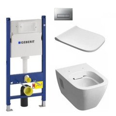 Комплект: Унитаз Kolo Modo + Инсталляция Geberit Duofix + Крышка + Клавиша Delta 51 (L33120000+458.126.00.1+L30112000+115.105.46.1)