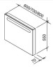 Дзеркало у ванну Ravak Chrome, 55x70 (X000000548)