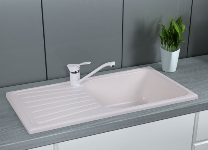 Кухонная мойка гранитная Cosh, 77x43, белый (COSH8146K203)