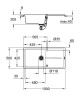 Кухонная мойка гранитная Grohe K400, 100x50, серый (31641AT0)