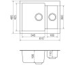 Кухонная мойка гранитная Vankor Orman, 61x49, черный (ORMAN OMP 03.61 BLACK)