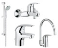 Комплект смесителей 4 в 1 Grohe Euroeco, хром (UA123242K0)