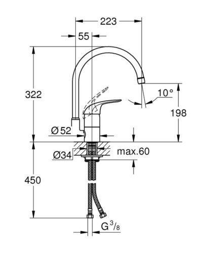Комплект змішувачів 4 в 1 Grohe Euroeco, хром (UA123242K0)