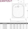 Душевой поддон Radaway Zantos F, 100x90 (M3ZNF1090-06)