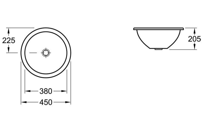 Умивальник врізний Villeroy&Boch Loop&Friends, 38 (618138R3)