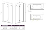 Шторка для ванны Radaway Essenza New PND 100 L, левая, 152x100 (207210-01L)