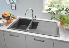 Кухонна мийка гранітна Grohe K400, 100x50, сірий (31642AT0)