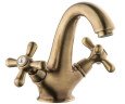 Cмеситель для умывальника Emmevi Deco Classic, двухвентильный, бронза (BR12013TC)