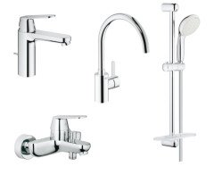Комплект змішувачів 4 в 1 Grohe Eurosmart Cosmopolitan, хром (126115MK)
