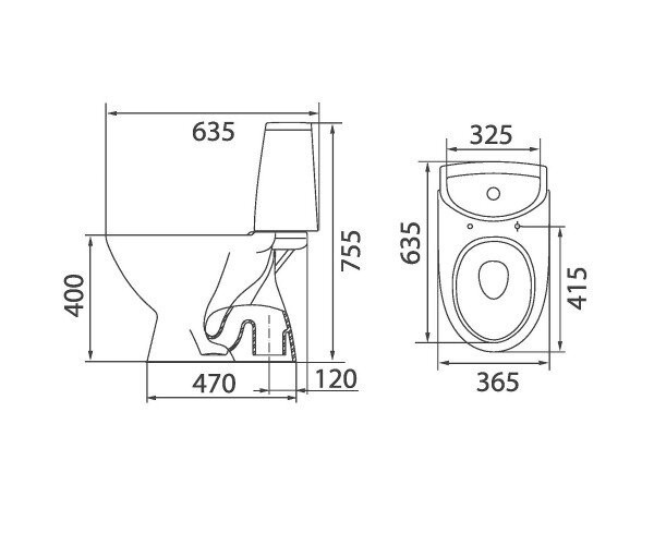 Унітаз компакт Colombo Lotos Basic (S14941500)