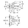 Смеситель для ванны Grohe Lineare DN-15, однорычажный, хром (33849001)