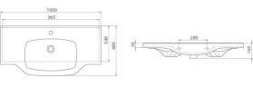 Умывальник подвесной Cerastyle New Klasik, 100 (CB0000208)