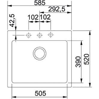Кухонная мойка гранитная Franke MRG 610, 58x52, миндаль (114.0502.830)